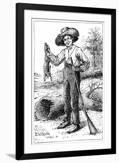 Huckleberry Finn, 1884-Chatto & Windus-Framed Premium Giclee Print