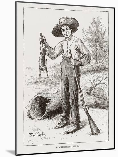 Huckleberry Finn, portrait-Edward Windsor Kemble-Mounted Giclee Print