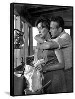 HUD, 1963 directed by MARTIN RITT Paricia Neal / Paul Newman (b/w photo)-null-Framed Stretched Canvas