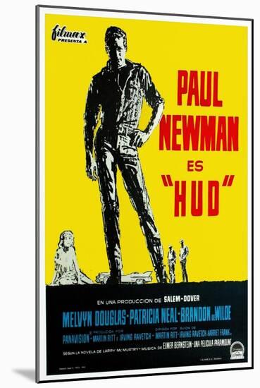 Hud, German Movie Poster, 1963-null-Mounted Art Print