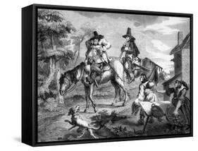 Hudibras by William Hogarth-William Hogarth-Framed Stretched Canvas