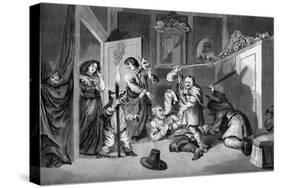 Hudibras catechised, engraving by Hogarth-William Hogarth-Stretched Canvas