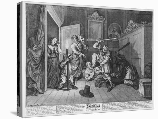 Hudibras Catechiz'D, Plate Iv, from 'Hudibras' by Samuel Butler, 1726-William Hogarth-Stretched Canvas