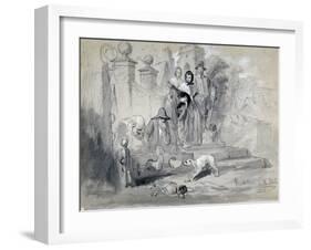 Hudibras in the Stocks, 1850-John Gilbert-Framed Giclee Print