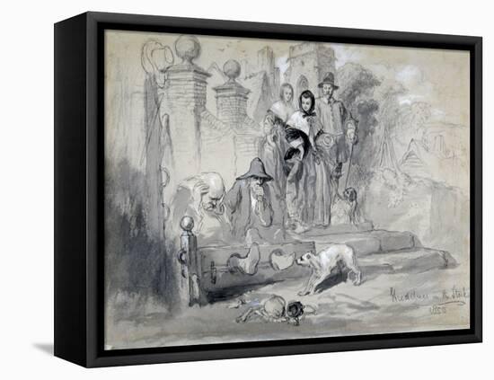 Hudibras in the Stocks, 1850-John Gilbert-Framed Stretched Canvas