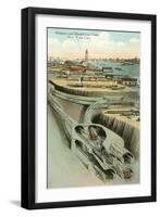 Hudson and Manhattan Tube, New York City-null-Framed Art Print