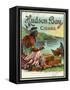 Hudson Bay Brand Cigar Outer Box Label, Native American-Lantern Press-Framed Stretched Canvas