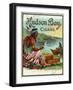 Hudson Bay Brand Cigar Outer Box Label, Native American-Lantern Press-Framed Art Print