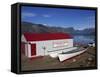 Hudson Bay Company Building, Pangnitung, Baffin Island, Canadian Arctic, Canada, North America-Alison Wright-Framed Stretched Canvas