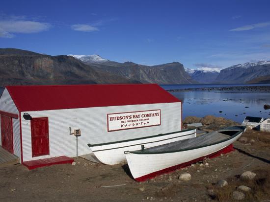 'Hudson Bay Company Building, Pangnitung, Baffin Island, Canadian Arctic, Canada, North America