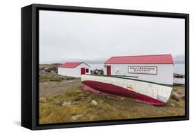 Hudson Bay Company Whaling Station in Pangnirtung, Nunavut, Canada, North America-Michael Nolan-Framed Stretched Canvas