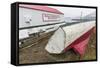 Hudson Bay Company Whaling Station in Pangnirtung, Nunavut, Canada, North America-Michael Nolan-Framed Stretched Canvas