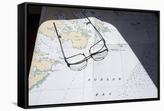 Hudson Bay Marine Chart, Canada-Paul Souders-Framed Stretched Canvas
