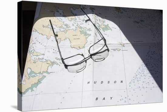 Hudson Bay Marine Chart, Canada-Paul Souders-Stretched Canvas