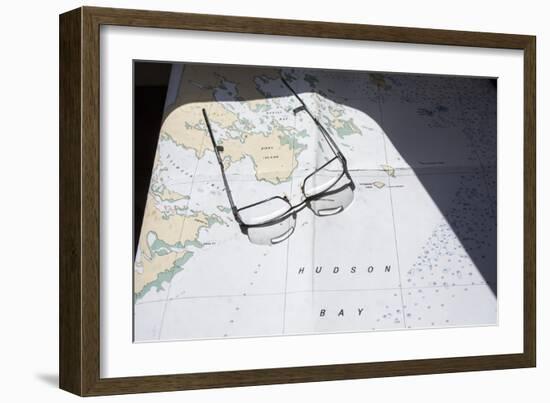 Hudson Bay Marine Chart, Canada-Paul Souders-Framed Photographic Print