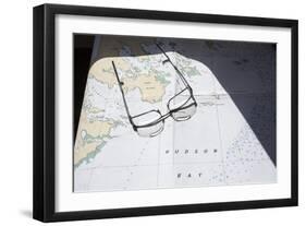 Hudson Bay Marine Chart, Canada-Paul Souders-Framed Photographic Print