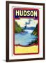 Hudson Broom Label-null-Framed Art Print