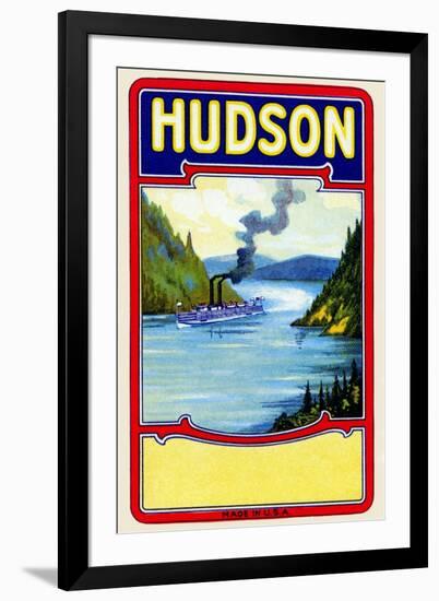 Hudson Broom Label-null-Framed Art Print