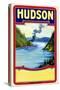 Hudson Broom Label-null-Stretched Canvas