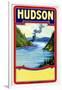 Hudson Broom Label-null-Framed Art Print