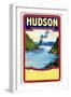 Hudson Broom Label-null-Framed Art Print