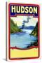 Hudson Broom Label-null-Stretched Canvas