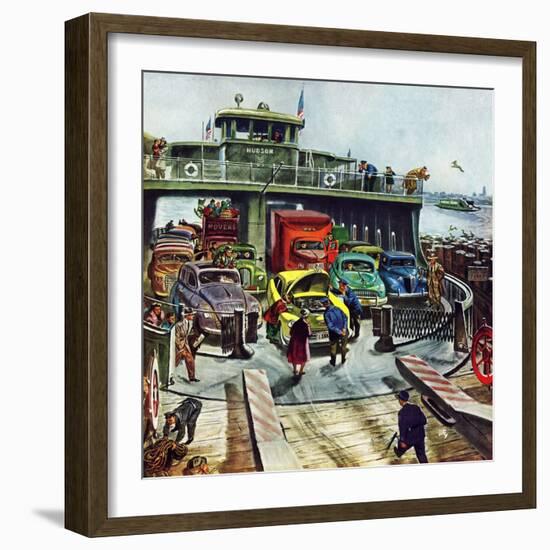 "Hudson Ferry", February 4, 1950-Thornton Utz-Framed Giclee Print