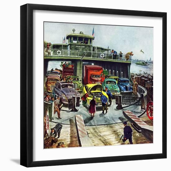 "Hudson Ferry", February 4, 1950-Thornton Utz-Framed Giclee Print