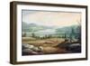 Hudson River at West Point, New York, 1820 (W/C on Paper Mounted on Cardboard)-William Guy Wall-Framed Giclee Print