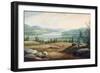 Hudson River at West Point, New York, 1820 (W/C on Paper Mounted on Cardboard)-William Guy Wall-Framed Giclee Print