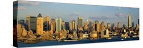 Hudson River, City Skyline, New York City, New York State, USA-null-Stretched Canvas