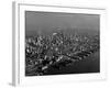 Hudson River Lined with the Docks and Piers of the Port of New York-Margaret Bourke-White-Framed Photographic Print