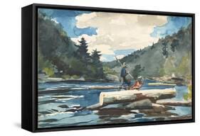 Hudson River' - Logging, 1892-Winslow Homer-Framed Stretched Canvas