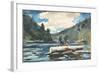 Hudson River' - Logging, 1892-Winslow Homer-Framed Giclee Print