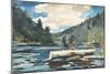 Hudson River' - Logging, 1892-Winslow Homer-Mounted Giclee Print