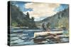 Hudson River' - Logging, 1892-Winslow Homer-Stretched Canvas