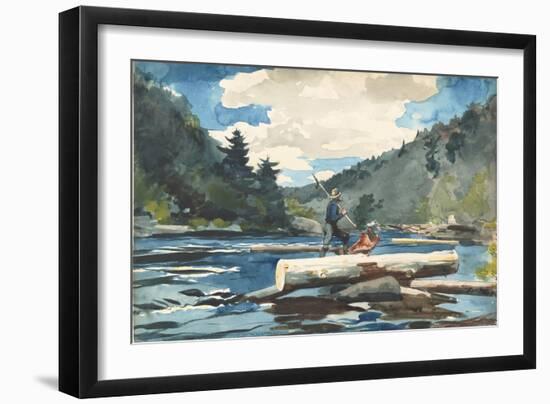 Hudson River' - Logging, 1892-Winslow Homer-Framed Giclee Print