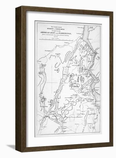 Hudson River: Military Map-null-Framed Giclee Print