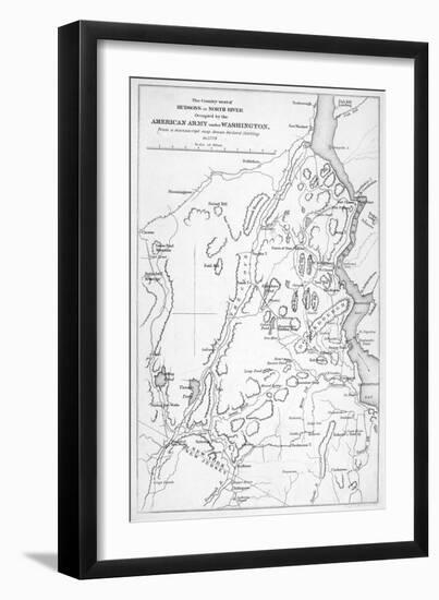 Hudson River: Military Map-null-Framed Giclee Print