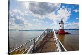 Hudson River Scenic, Tarrytown, New York-George Oze-Stretched Canvas