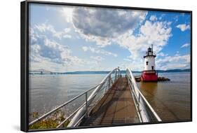 Hudson River Scenic, Tarrytown, New York-George Oze-Framed Photographic Print