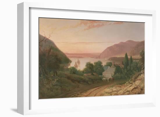 Hudson River with a Distant View of West Point, 1834-Seth Eastman-Framed Giclee Print