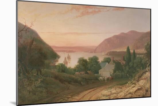 Hudson River with a Distant View of West Point, 1834-Seth Eastman-Mounted Giclee Print