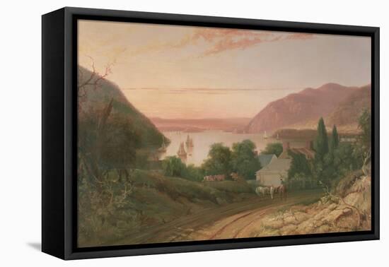 Hudson River with a Distant View of West Point, 1834-Seth Eastman-Framed Stretched Canvas