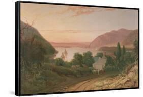 Hudson River with a Distant View of West Point, 1834-Seth Eastman-Framed Stretched Canvas