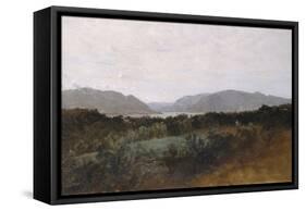 Hudson River-Frederic Edwin Church-Framed Stretched Canvas