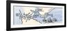 Hudson's Map of His Voyages in the Arctic, Published in 1612-null-Framed Giclee Print