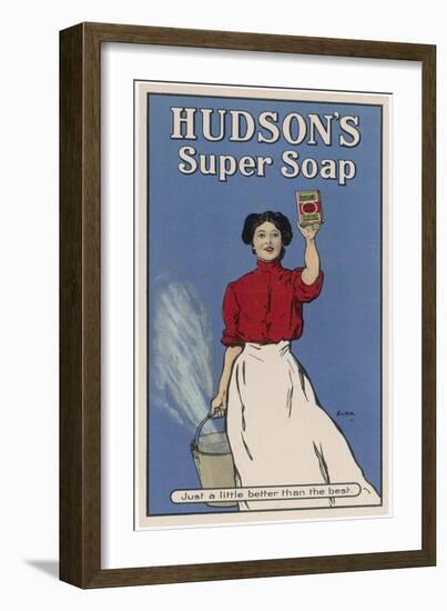 Hudson's Super Soap - Just a Little Better Than the Rest-null-Framed Art Print