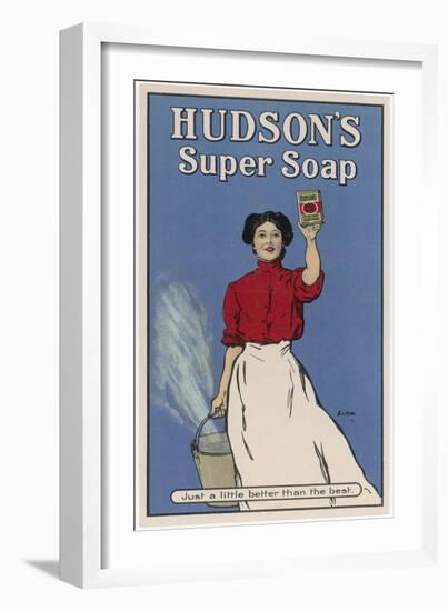 Hudson's Super Soap - Just a Little Better Than the Rest-null-Framed Art Print