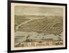 Hudson, Wisconsin - Panoramic Map-Lantern Press-Framed Art Print